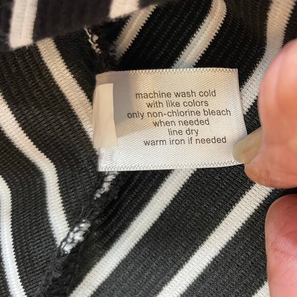 Lane Bryant Black white stripe cold shoulder mini dress Women's 14/16 - Picture 6 of 10